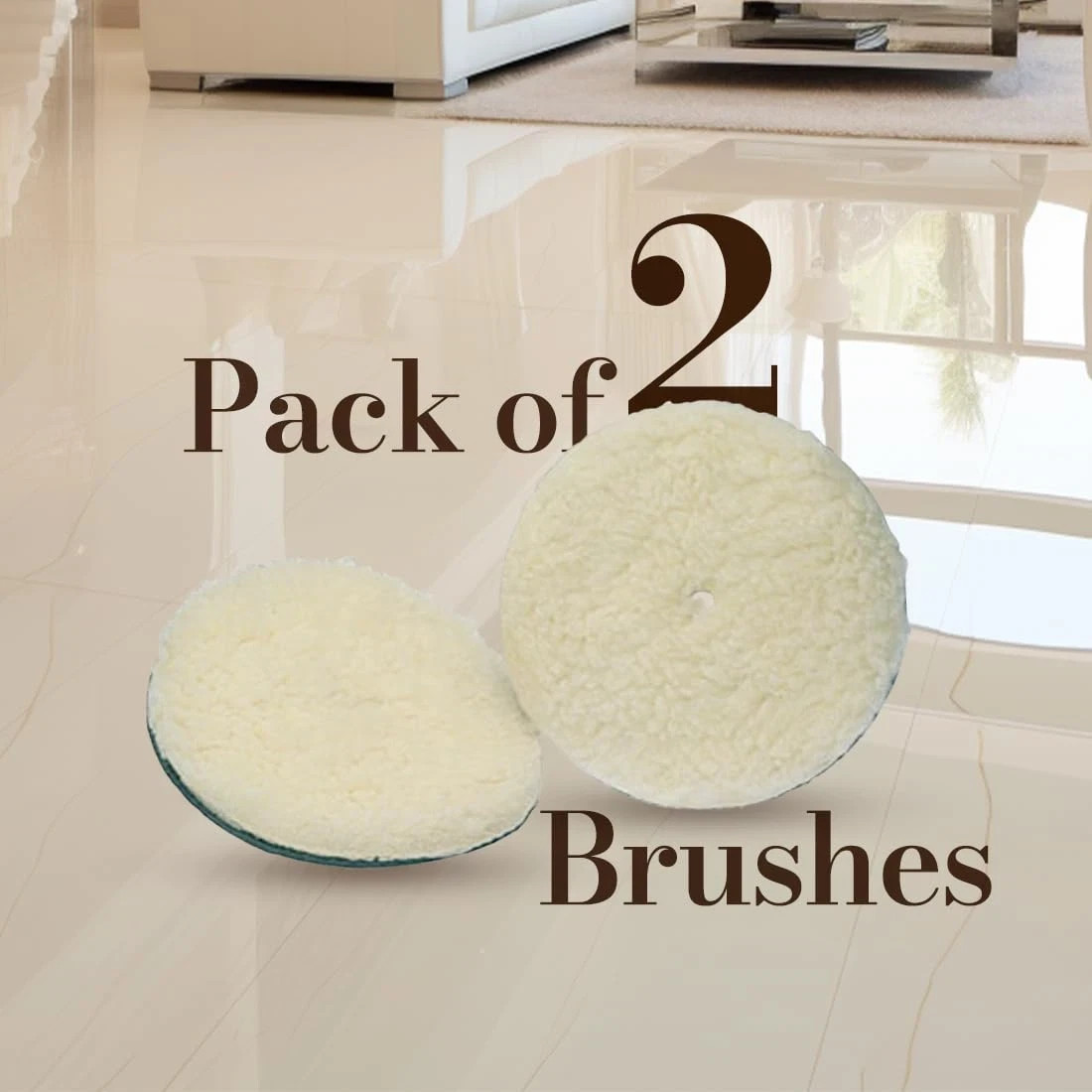 Koblenz Lambswool Pads with Foam Backing, Fits Most 6″ Home Floor Buffer Machine