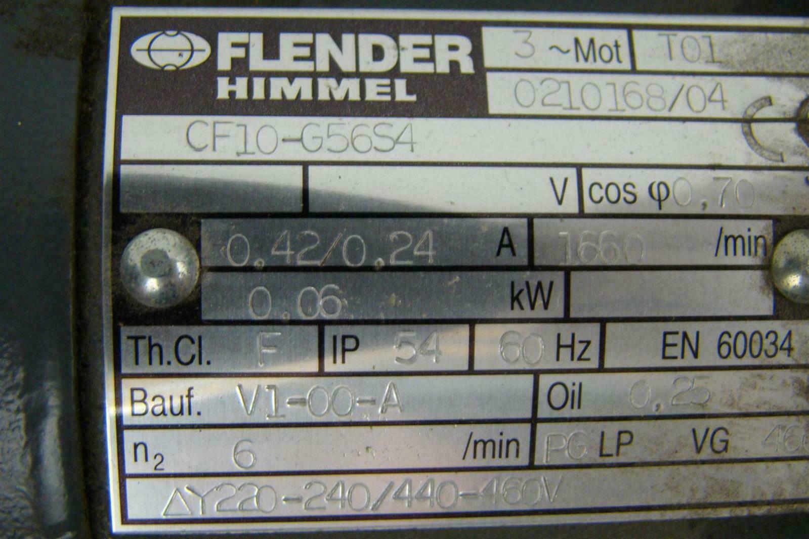 Flender Gear Motor 1660 RPM 50Hz, CF10-G56S4