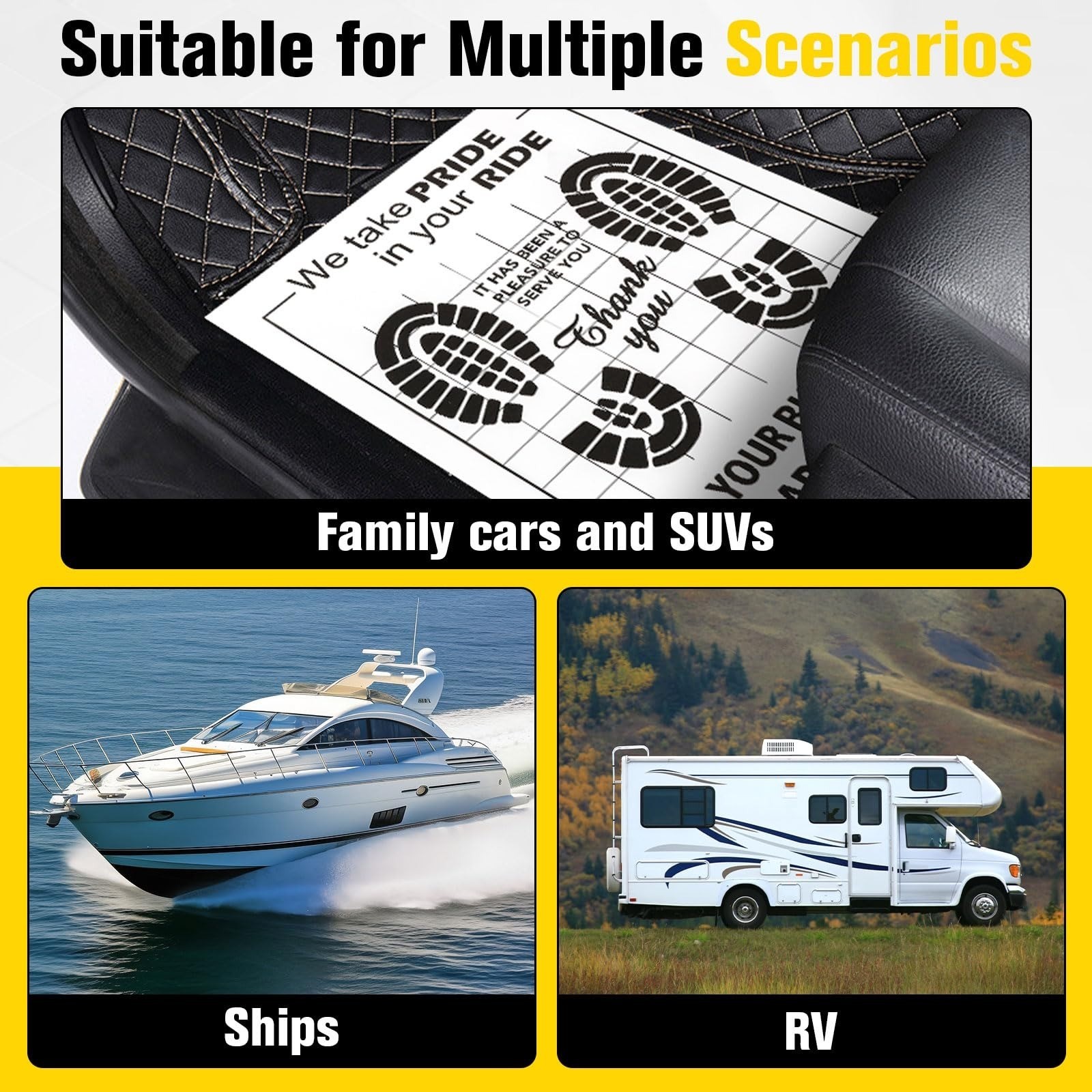 120 Pcs Disposable Car Floor Mats, 16″x20″ Kraft Paper Waterproof