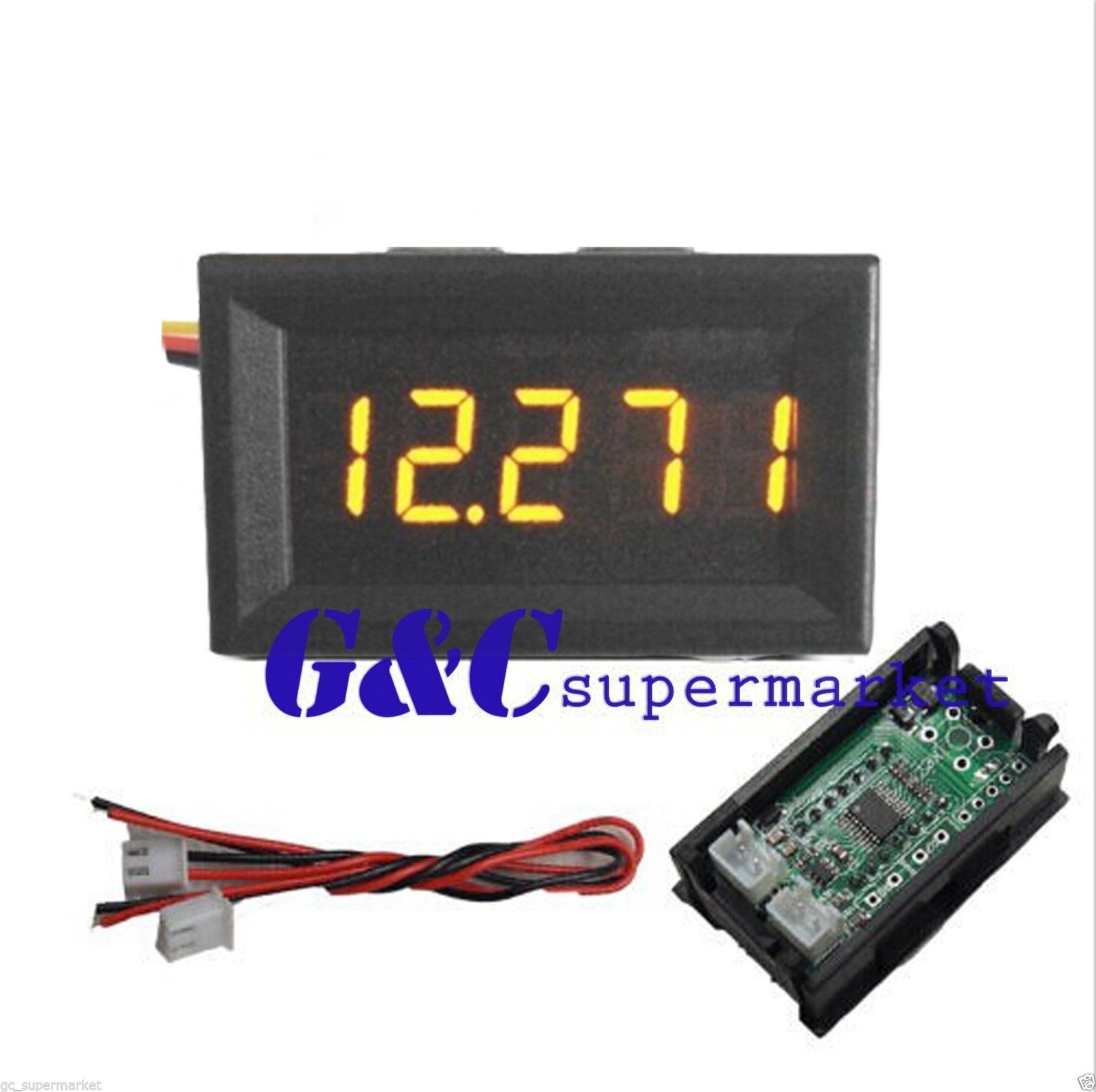 Yellow 5 Digit DC 0-4.3000-33.000V Precision Digital Voltmeter Voltage Panel M41