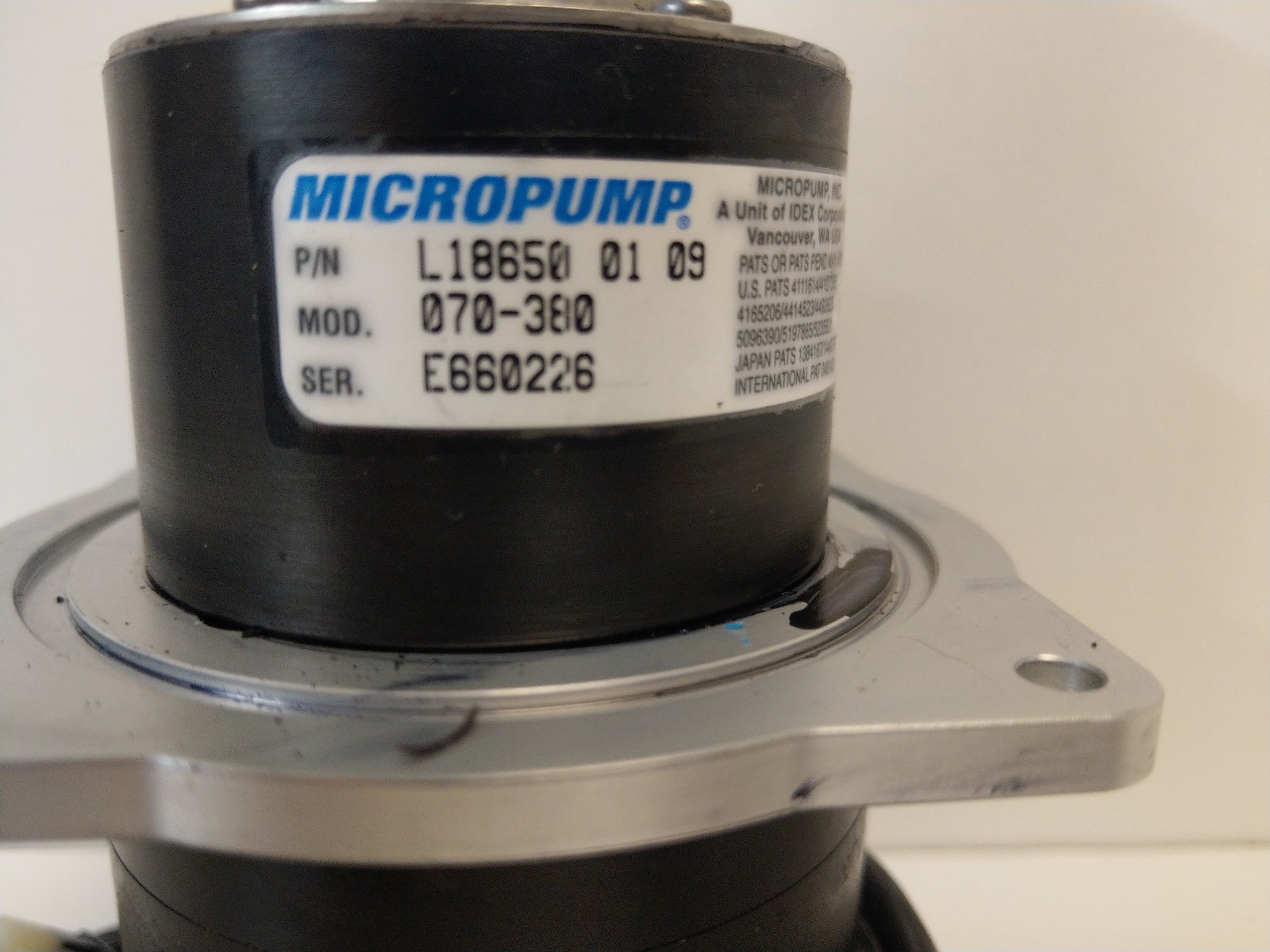 GUARANTEED GOOD USED! MICROPUMP 500-4600RPM 20/30VDC PUMP 83715 L18650-01-09