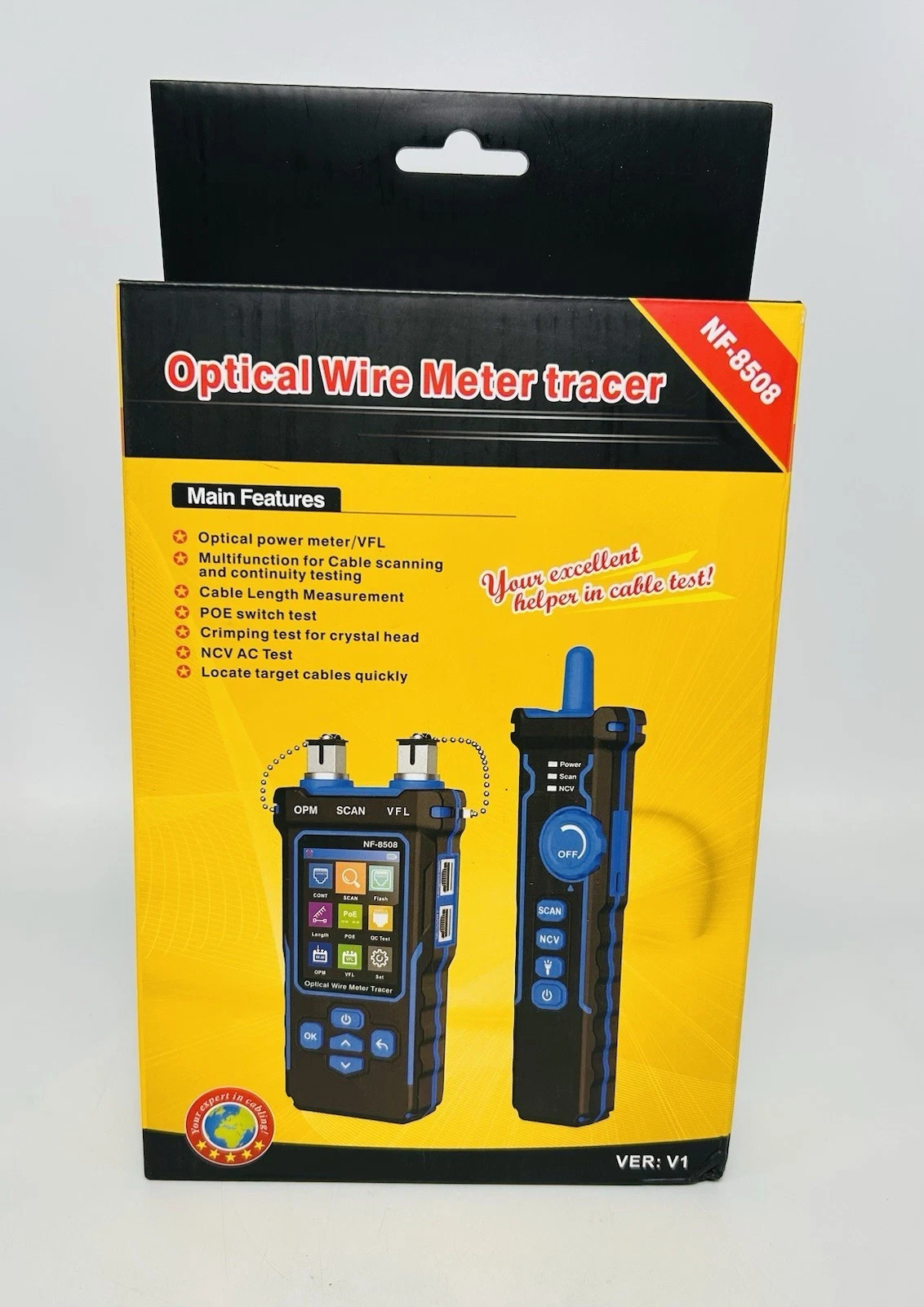NOYAFA NF-8508 Optical Wire Meter Tracer, a 9-in-1 LAN Ethernet cable tester