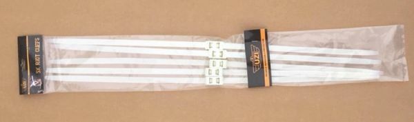UZI Single-Use Riot Cuff Restraints-White, 5 Pack (UZI-RSTNT-5WH) FREE SHIPPING