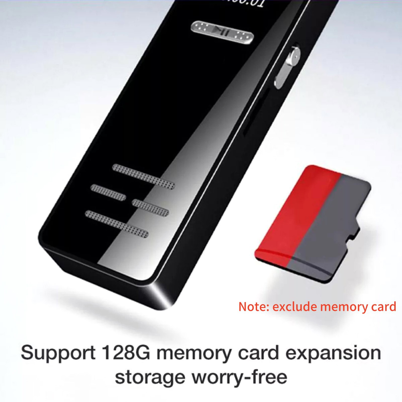 128GB Voice Recorder with OLED Screen – HD Voice Activated Recorder & MP3 Player