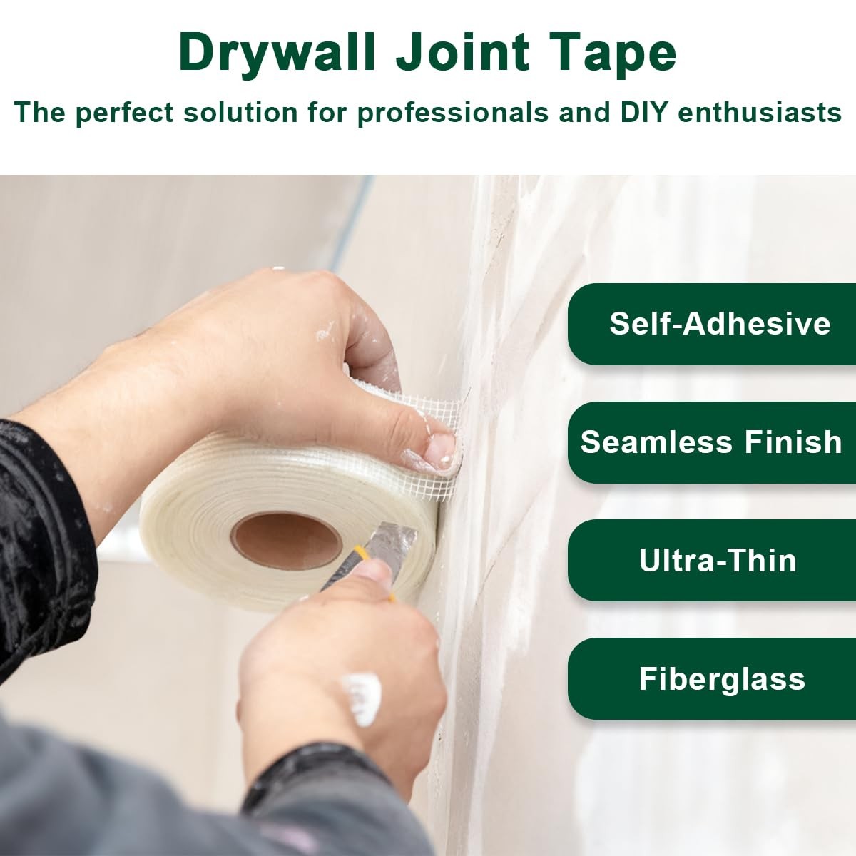 LIOUXUE Drywall Joint Tape 1.97IN x 180 FT, 1.97 inches x 180 feet, white