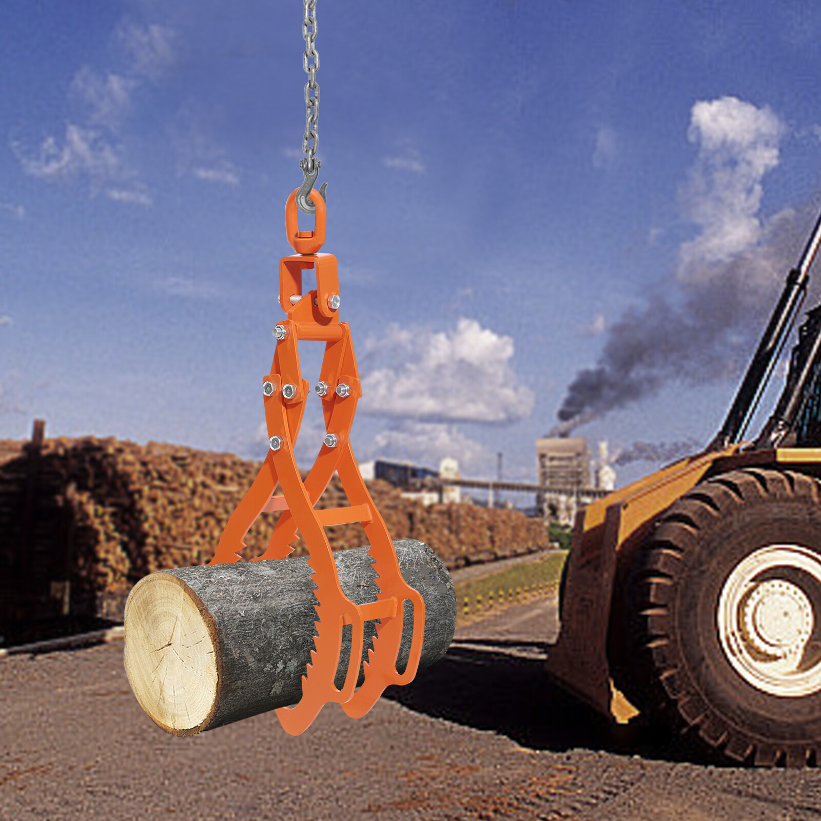 Steel Log Lifting Tongs Timber 4 Claw Log Tong Tongs for Log Lifting
