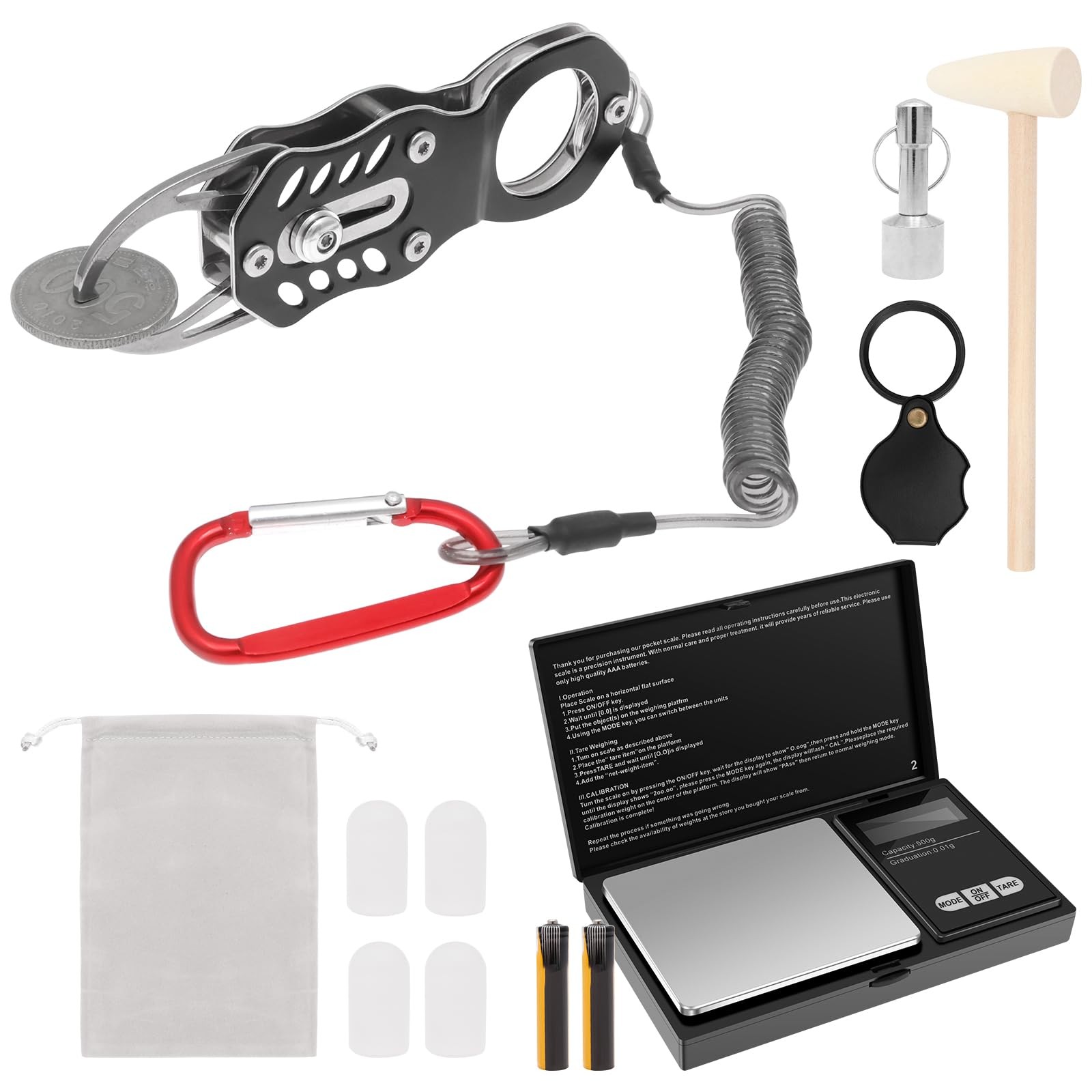The Pocket Coin Ping pinger Tester Kit with Gram Scale 500g/0.01g High Precis…