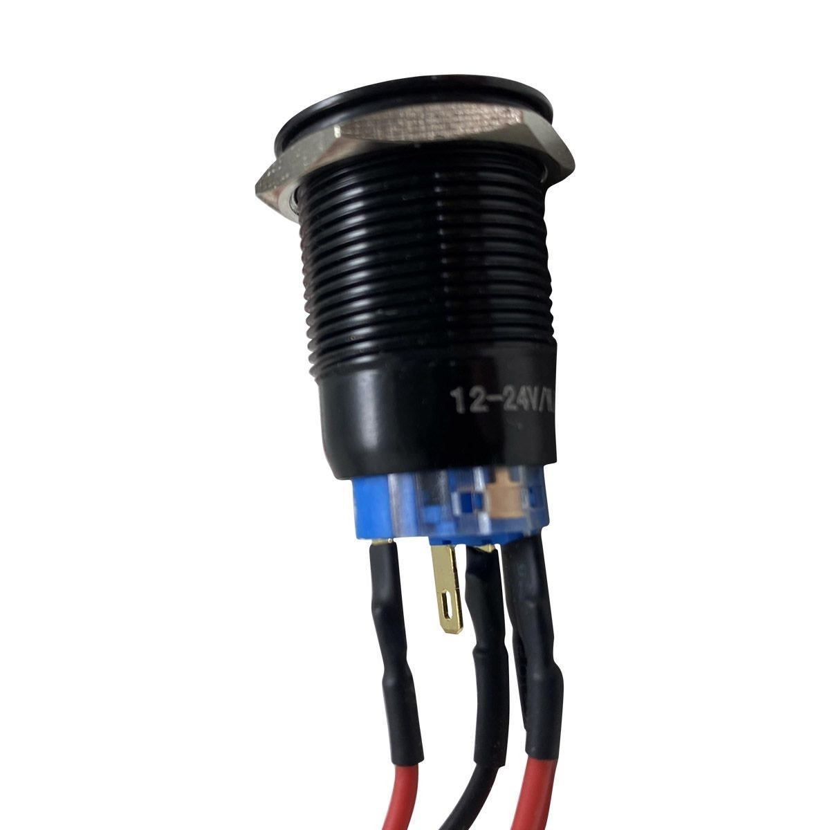 Race Sport 19mm Latching / Momentary Push Button Switch ON-OFF W Green LED 12V