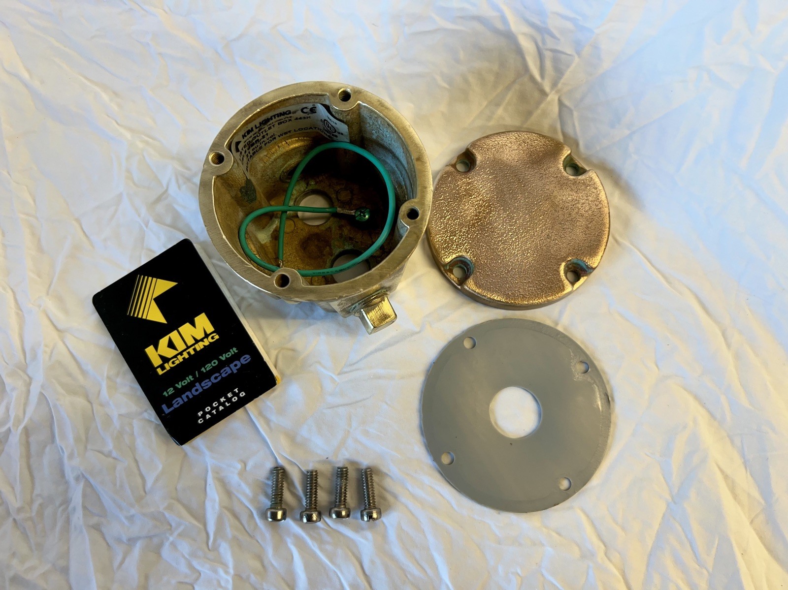 Kim Lighting JBR-2 Brass Below Grade Junction Box 1/2″ NPT