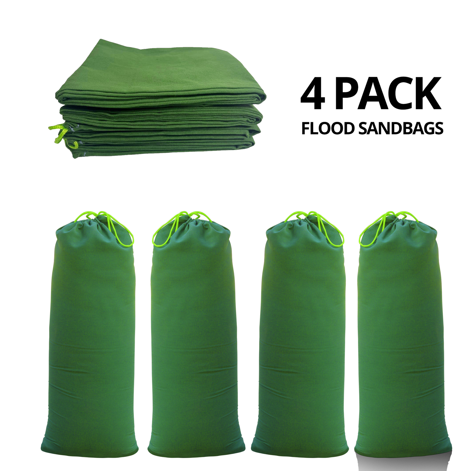 Betus Heavy Duty Sandbags for Flooding 28»x12» Water Barrier Canvas Bags 4pcs