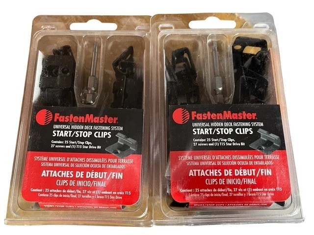 FastenMaster Start/Stop Clips Hidden Deck Fastening System 25 Count 2 Packs