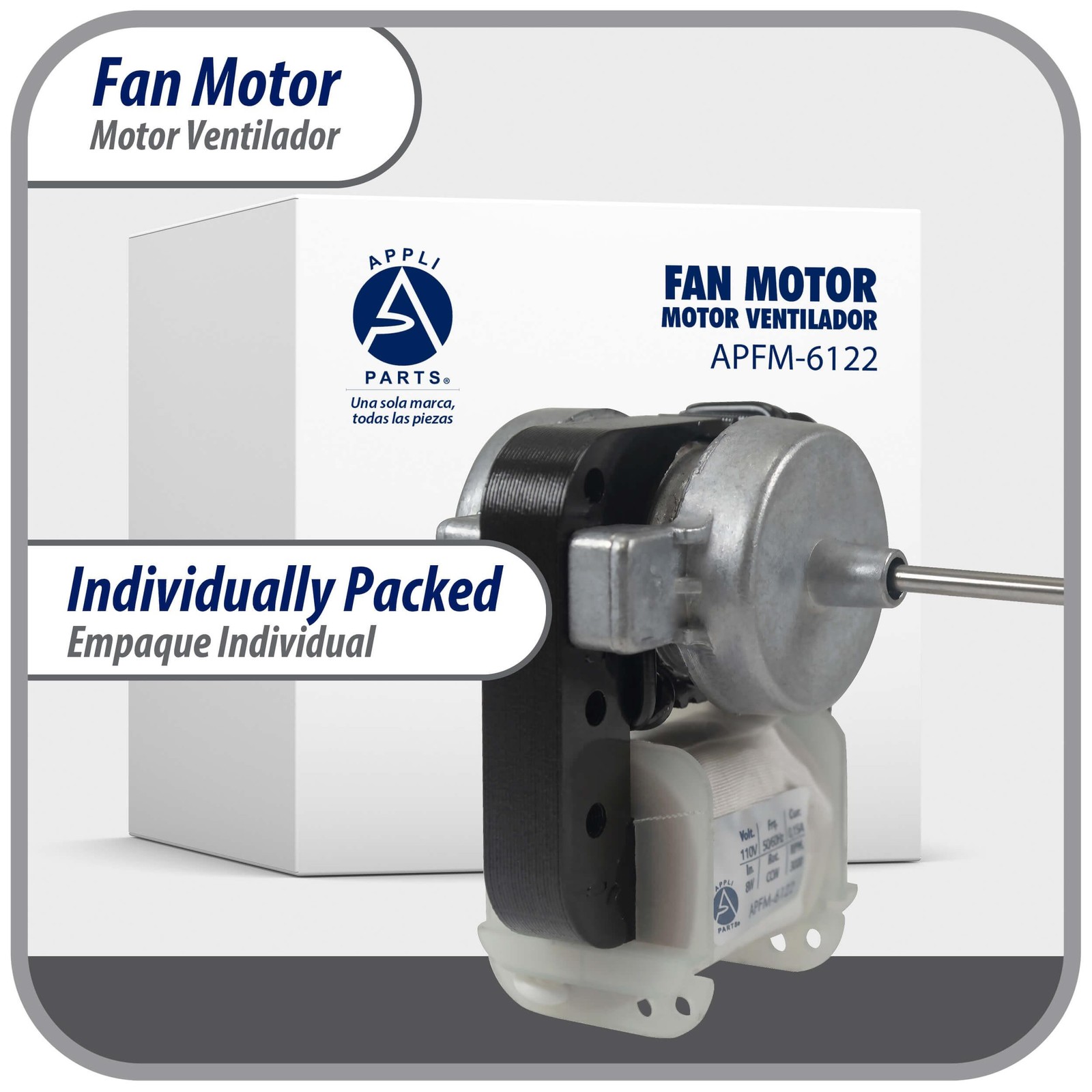 Appli Parts Evaporator Fan Motor replacement for original part numbers DAI6122 a