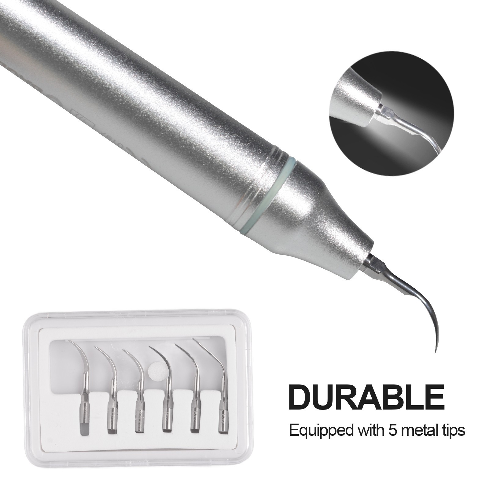 Baolai P5L Dental Ultrasonic Scaler with L3 LED Detachable Handpiece and 6 Tips