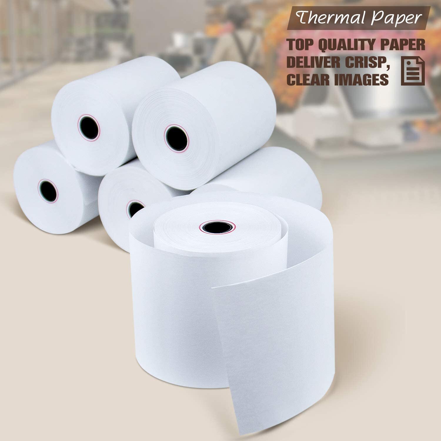 10 ROLLS 3-1/8″ x 230′ THERMAL POS RECEIPT PRINTER ROLL PAPER – POS-X XR510