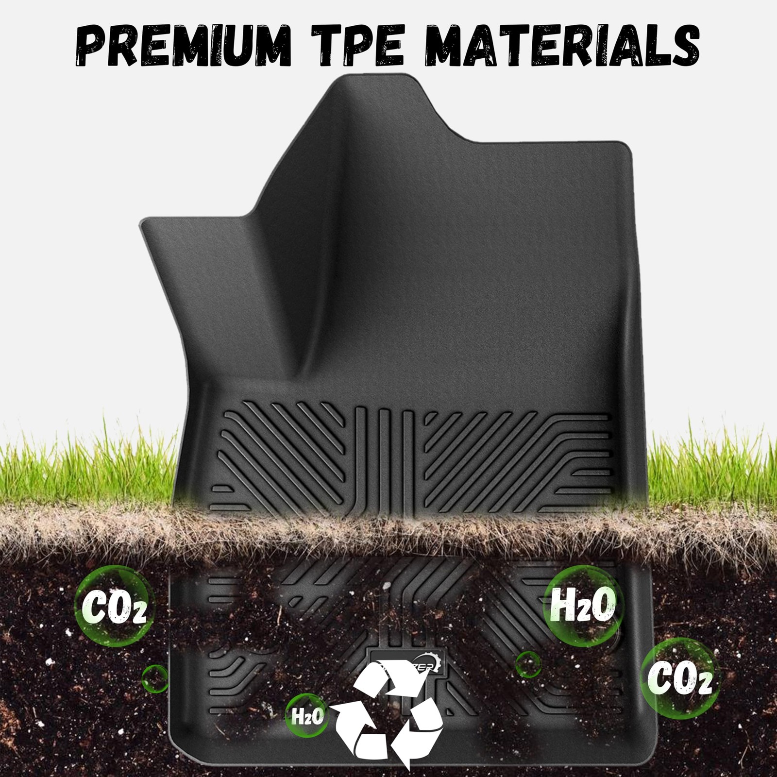 Floor Mats Cargo Liner for Chevy Blazer Gas Only , All Weather Custom Car Mats