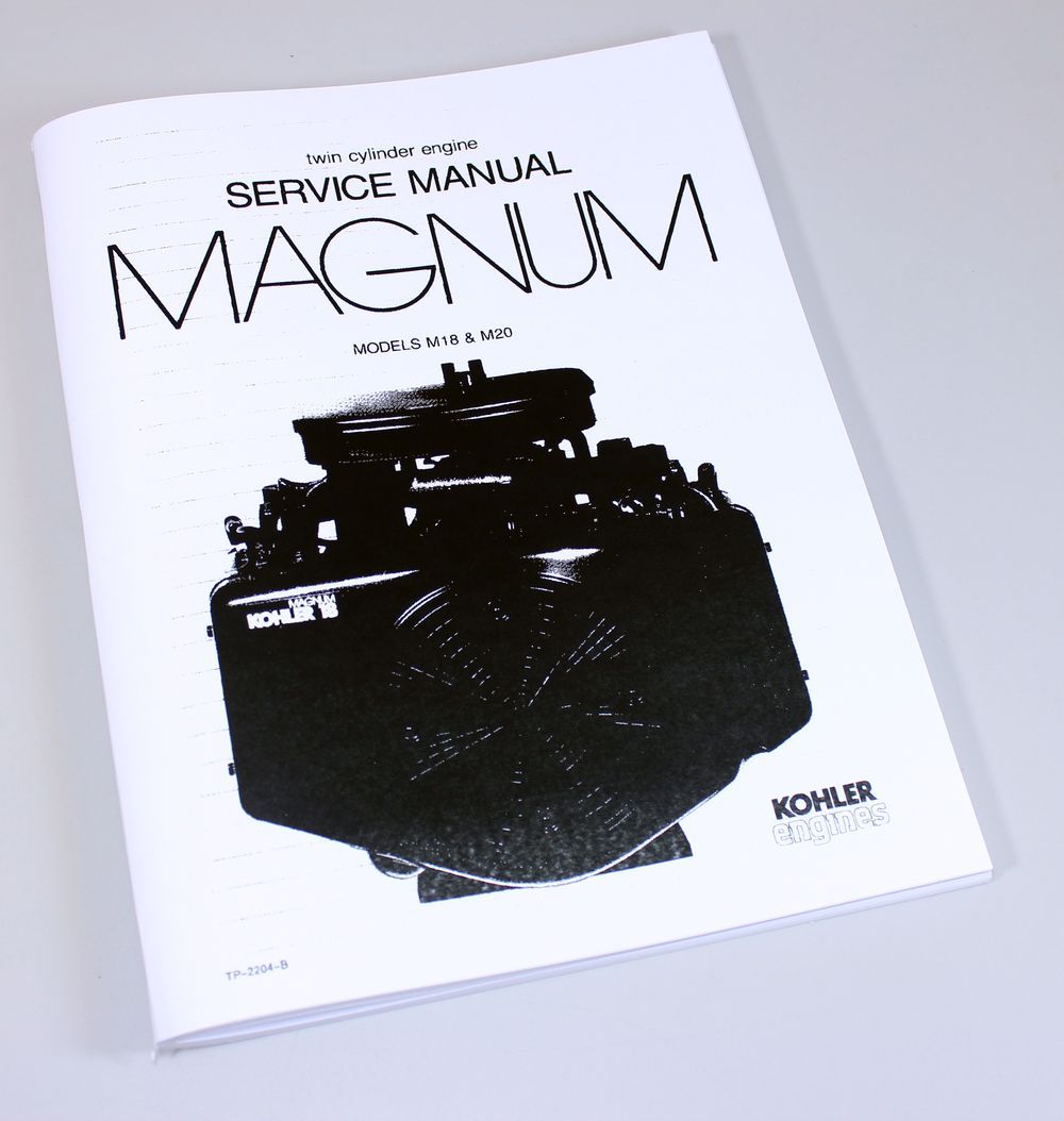Kohler Magnum M18 M20 Twin Cylinder Gas Engine Service Repair Manual Shop Book