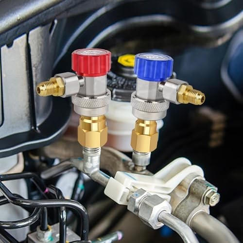 R12 to R134a Adapter, High & Low Pressure R12 to R134a Conversion Kit, Brass R12