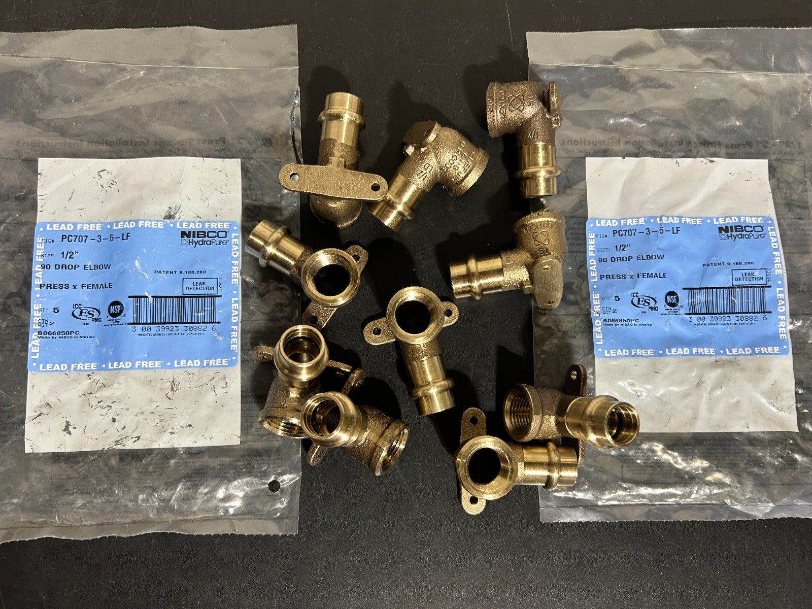 PROPRESS NIBCO 1/2″ PRO PRESS FEMALE ELBOWS with EARS VIEGA 2 BAGS OF 5 = 10
