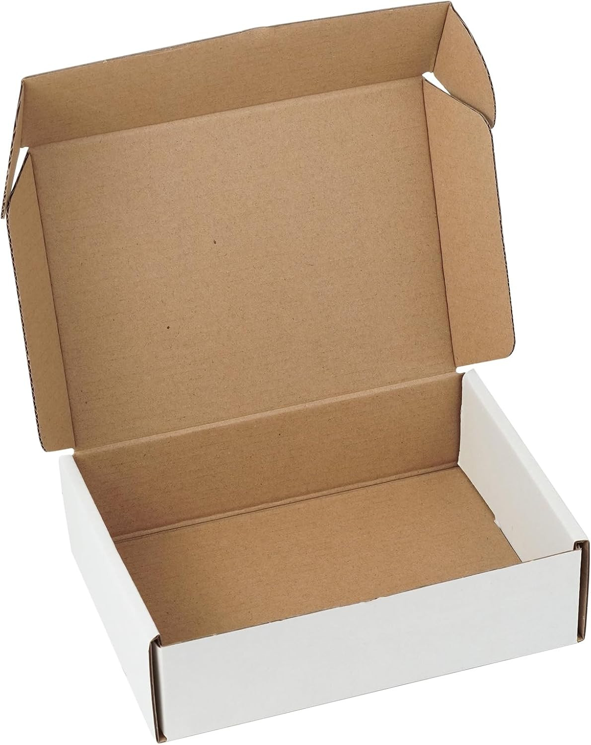 50 Pack 7″X5″X2″ Inch Small Shipping Boxes White Corrugated Cardboard Box for Sm