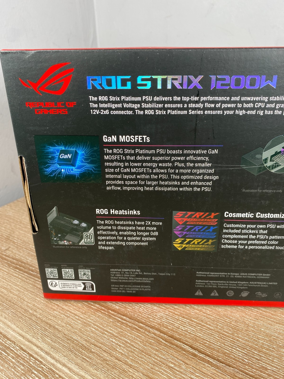 ASUS ROG STRIX 1200W PLATINUM Full-module power supply – Brand New