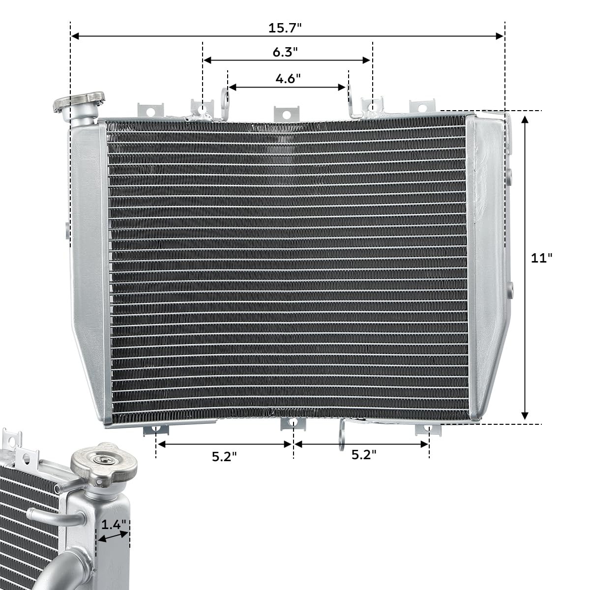 Aluminum Radiator Cooler Cooling Fits for Kawasaki Ninja ZX 10R 2004-2005 04 05