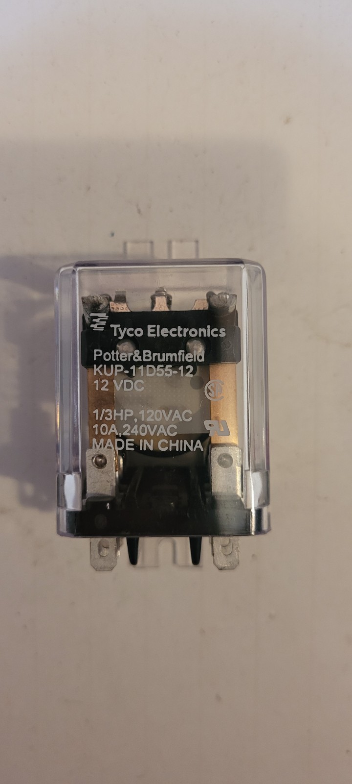 TE Connectivity / P&B Brand KUP-11D55-12 Power Relay 12VDC 10A DPDT