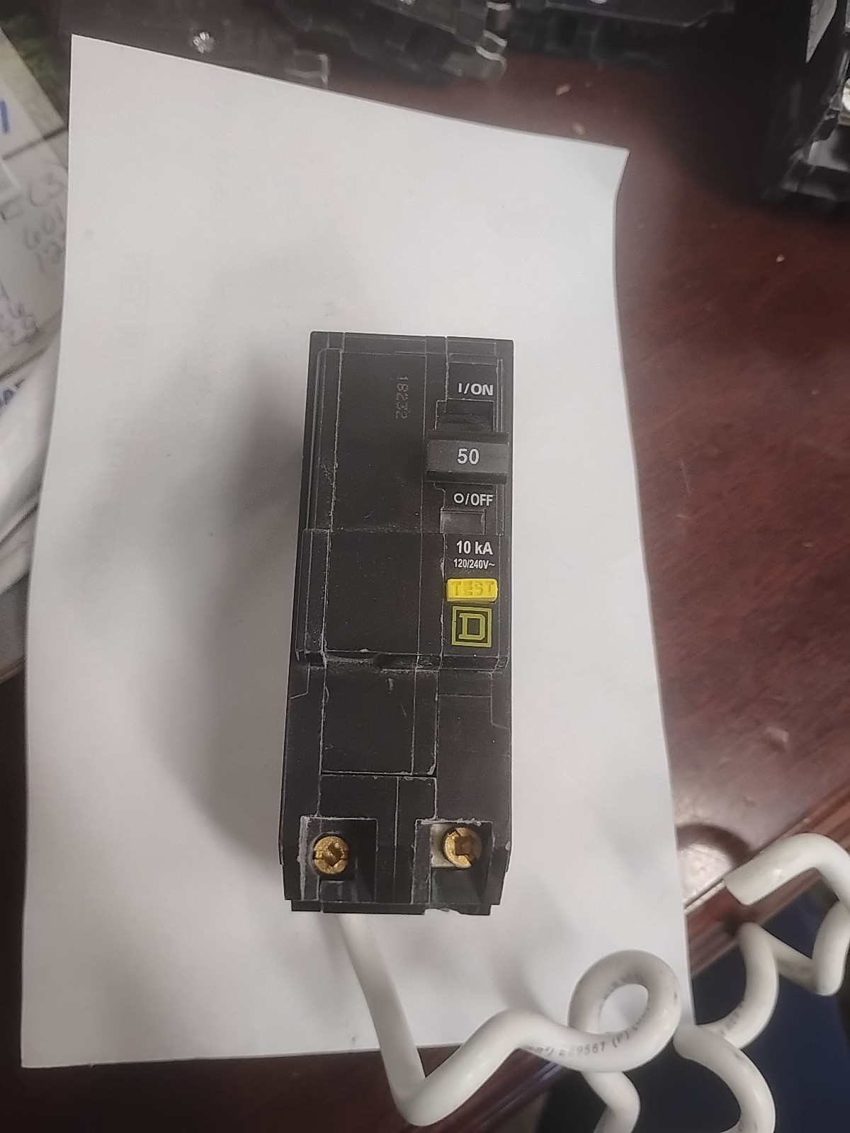 Square D QO250GFI 2 Pole 50 Amp 120 240V AC QO Plug In GFCI GFI Circuit Breaker