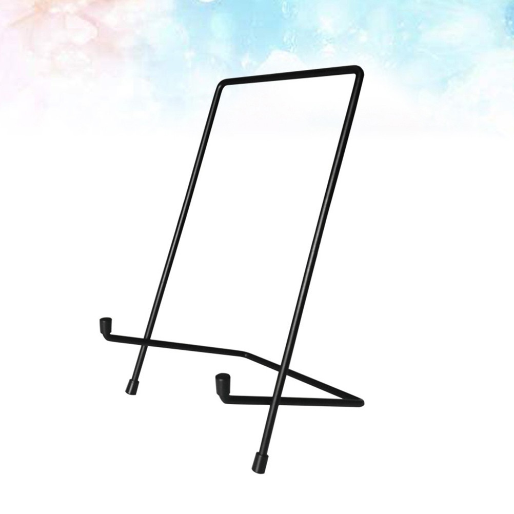 Iron Display Stand for Picture Frames with Baked Lacquer Finish Black