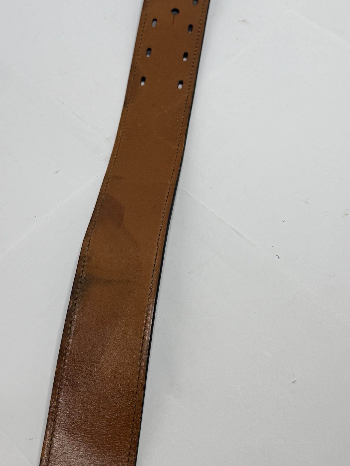 Vintage Smith & Wesson Black Leather Basketweave Duty Belt Size 34 / 42″ Inches