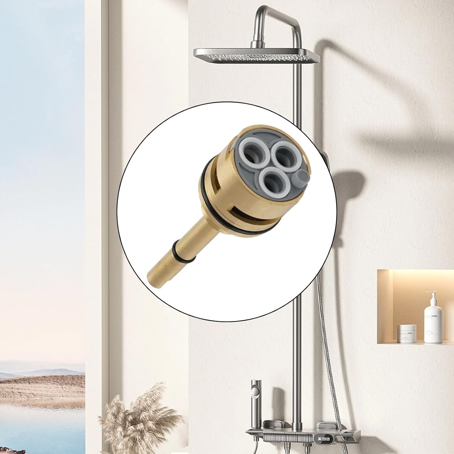 Diverter Cartridge 6-Setting Brass Replacement Valve Fits Delta Faucets