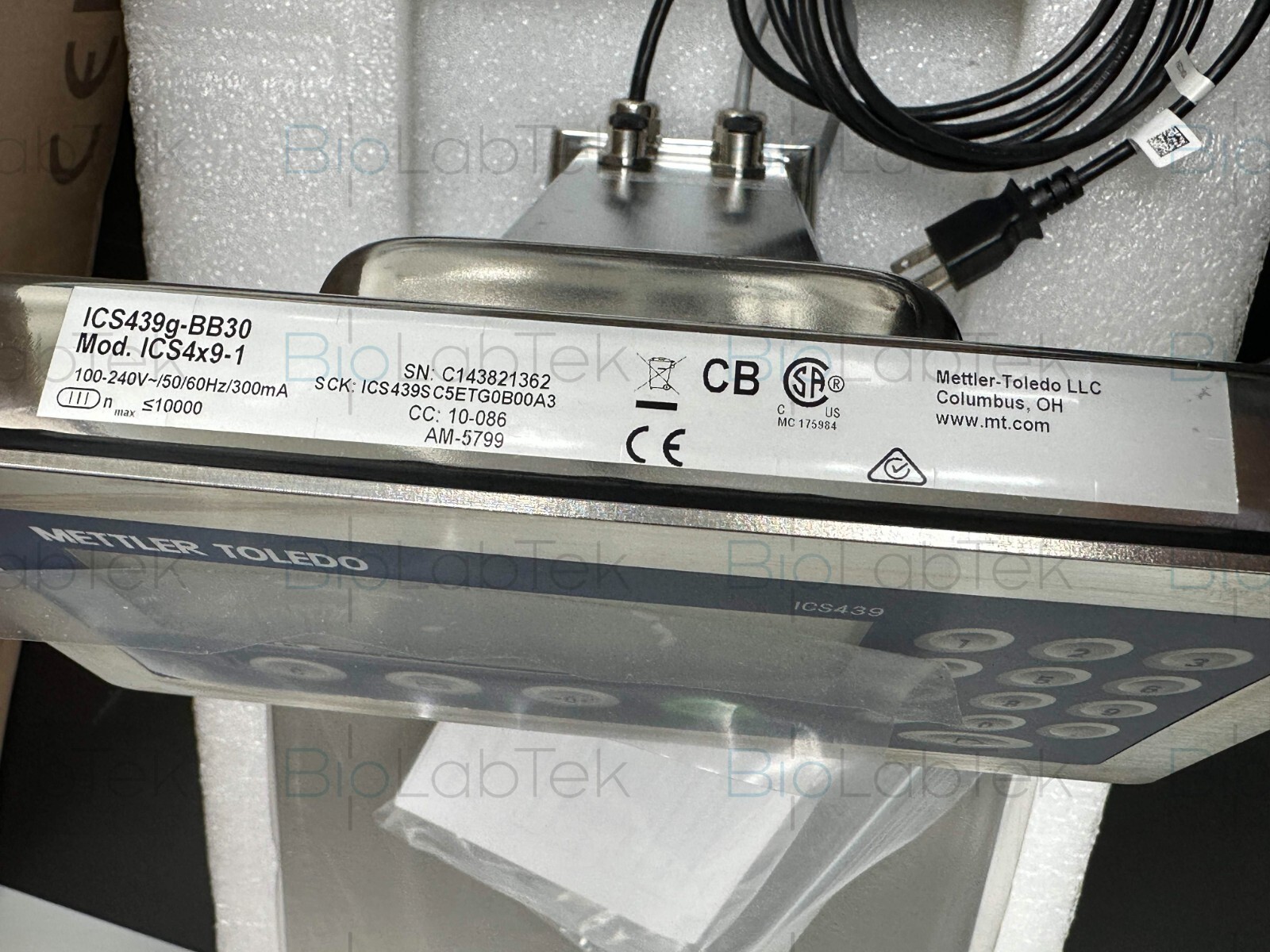 NEW Mettler Toledo 5-30 KG ICS439g weighing bench terminal scale unit