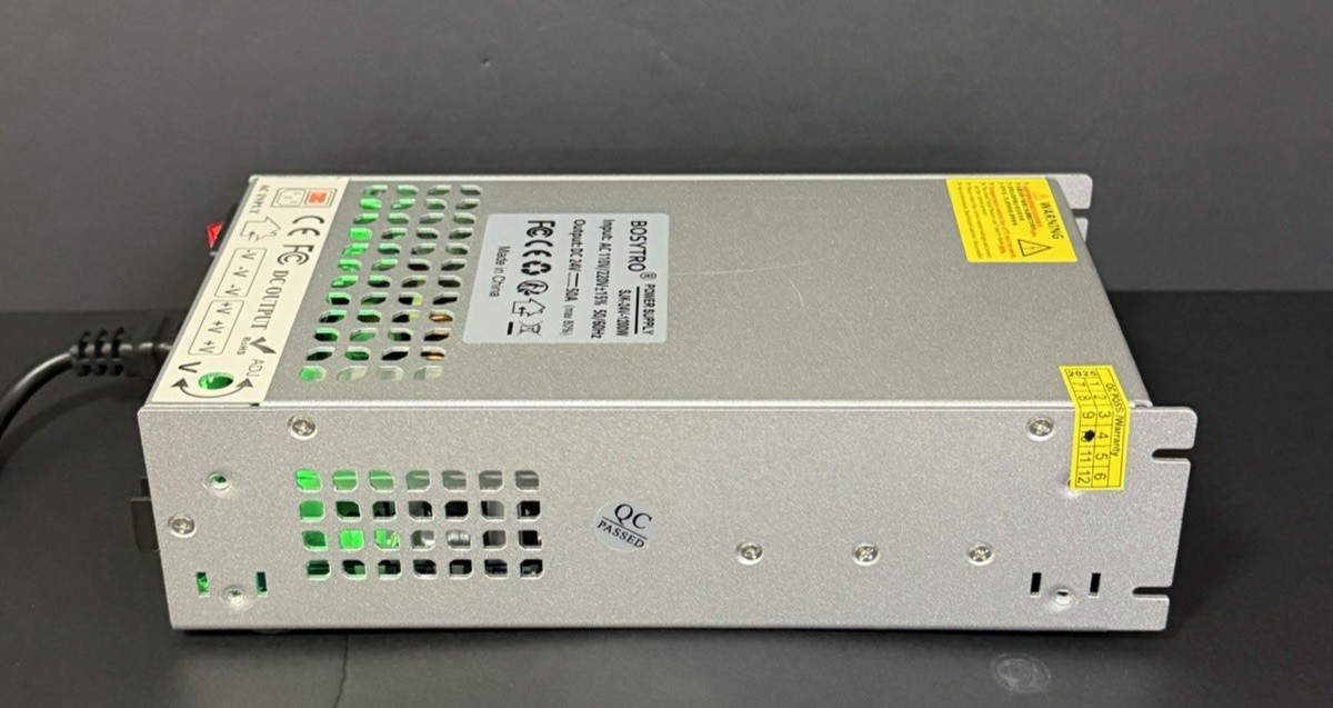 BOSYTRO 12V DC Power Supply 600W 50A AC to DC Converter Switching-New Open Box