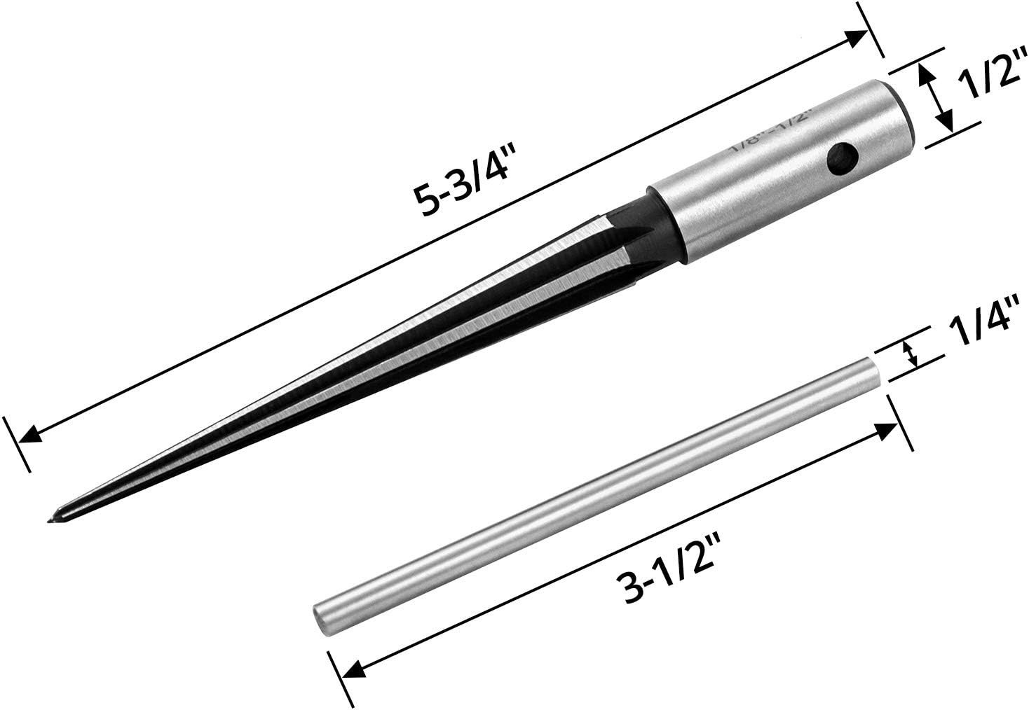 High-Quality 1/8″ to 1/2″ Tapered Straight Flute Reamer Tool with T-Handle