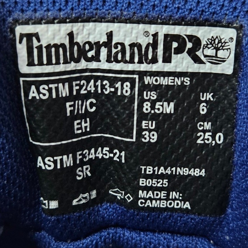 Timberland PRO Radius Work Safety Shoe TB1A41N9484 Blue Women Size 8.5