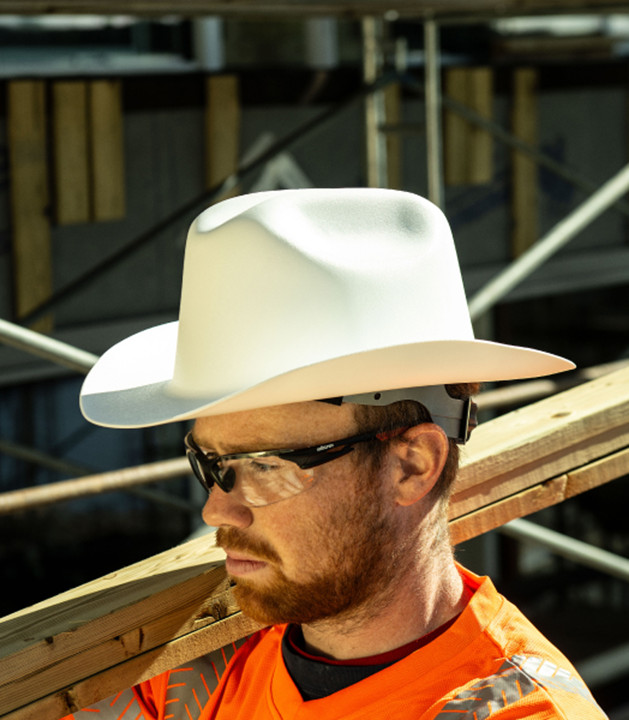 CowBoy Western Hard Hat Type 1 Class E,G Ratchet Suspention (6-Point) ANSI Z89.1