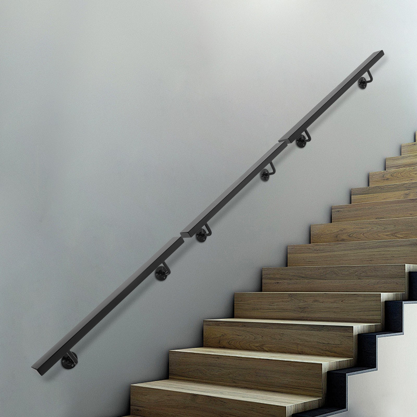 Stainless Steel Stair Rail 101×9.8cm – Baking Paint Wall Mount, 90kg Capacity