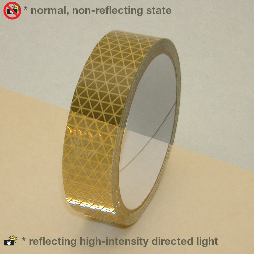 Oralite V92-DB Conspicuity Tape: 1 in. x 15 ft. (Gold)