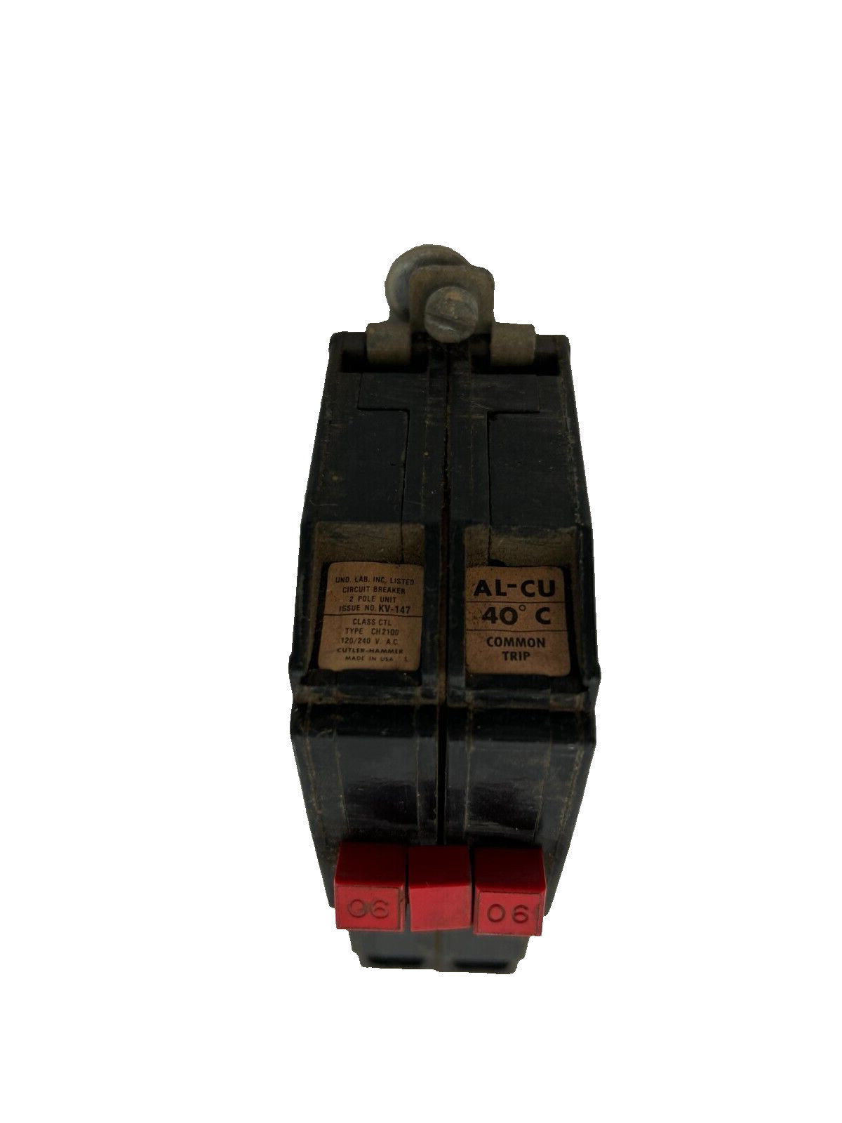 Cutler Hammer KV-147 Black CH290 120-240VAC 90A 2 Pole Unit Circuit Breaker