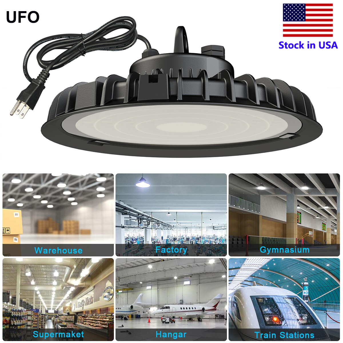 300W LED UFO High Bay Lights Factory Shop GYM Light Warehouse UFO Highbay Lamp