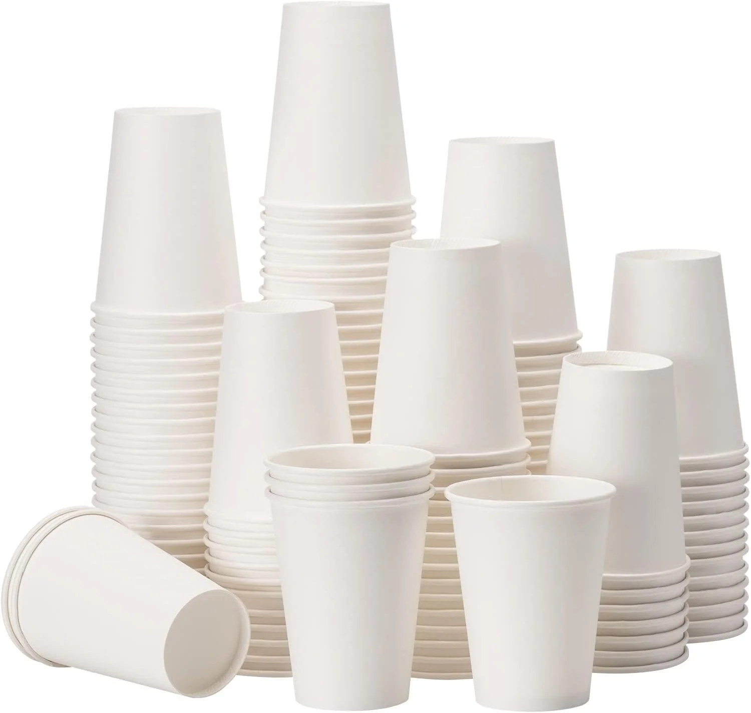 RACETOP Paper Coffee Cups 12 oz 300 pack, Paper Cups Disposable, Hot Coffee Cups