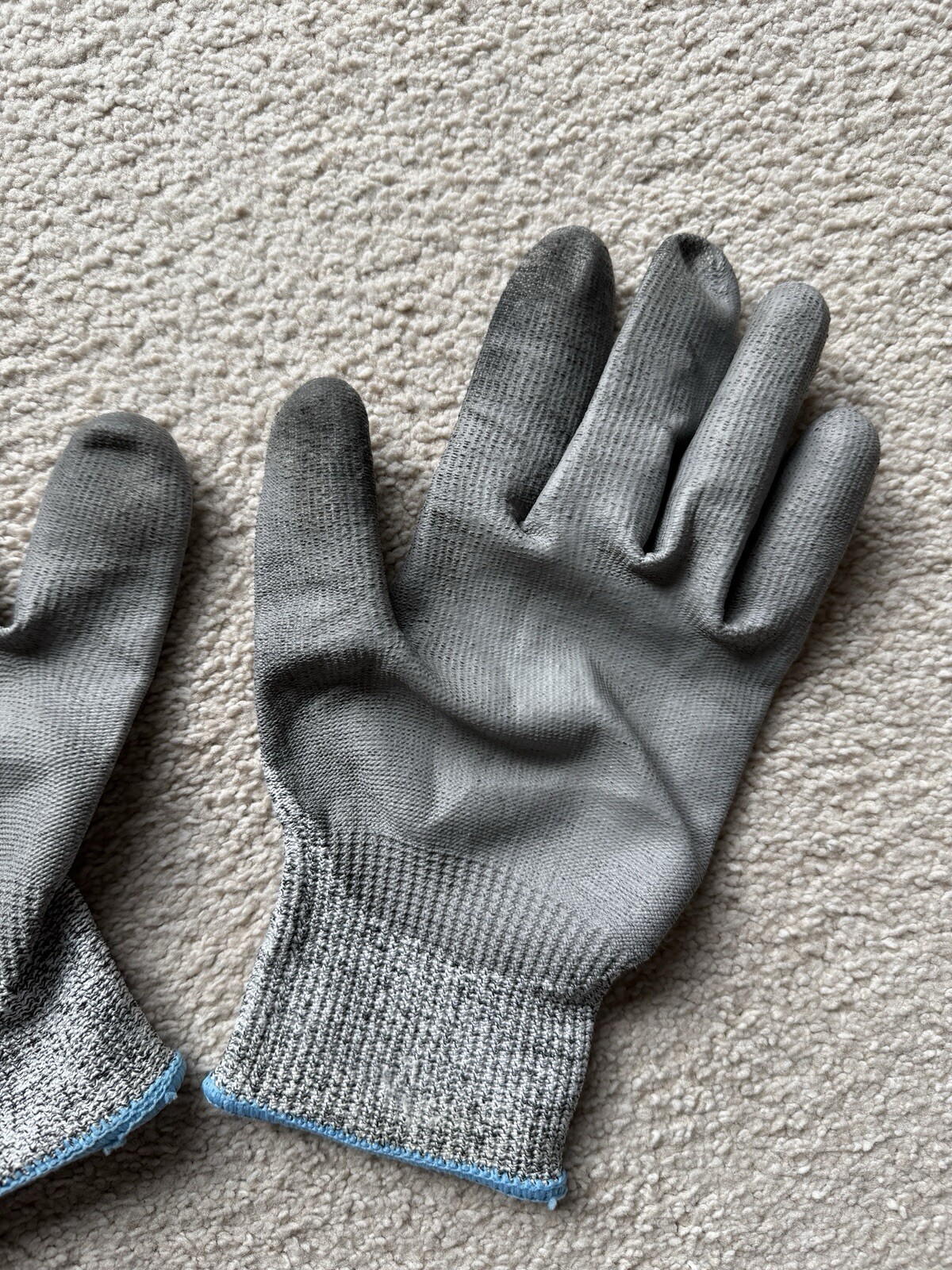 G-Tek Polykor PIP Industrial Products 16-530/ XXL Work Gloves Heather Grey Blue