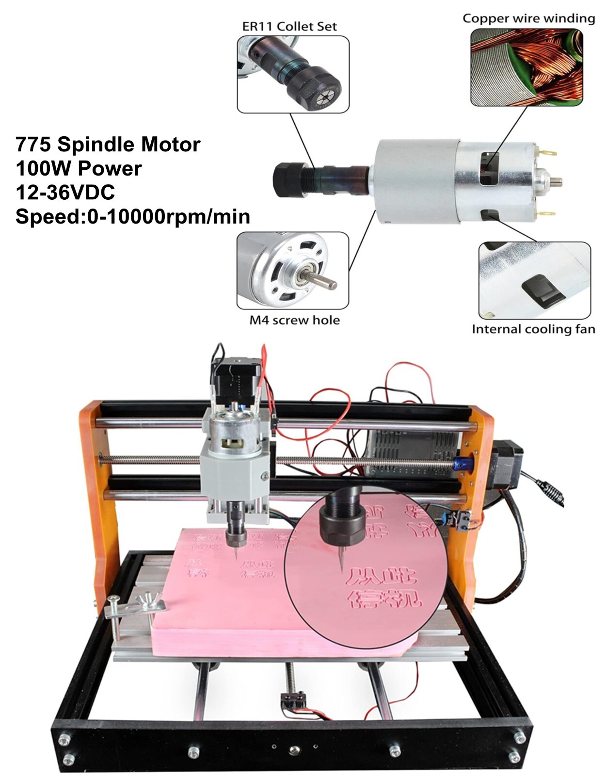 【US】Upgraded 3018-PRO CNC Router Milling Engraving Laser Machine+ Limit Switches