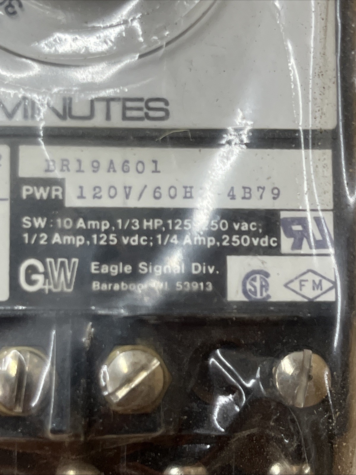 New Eagle Signal BR19A601 Timer 0-30 Minutes 120VAC 10AMP BIN OR BEST OFFER
