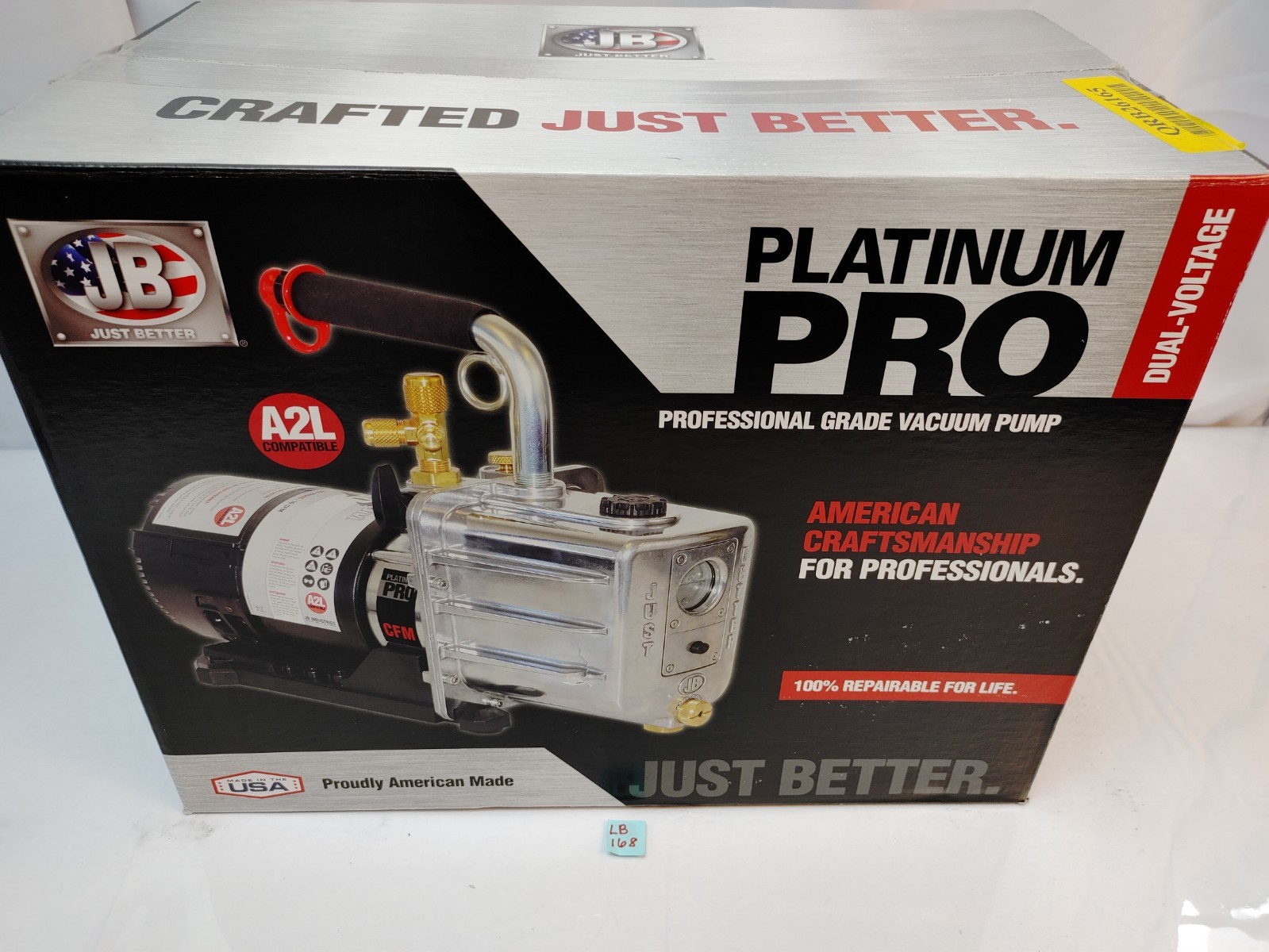 JB Industries DV-240DC Vacuum Pump, 8.4 CFM 1/2 hp DC Motor Platinum Pro DC 8.4
