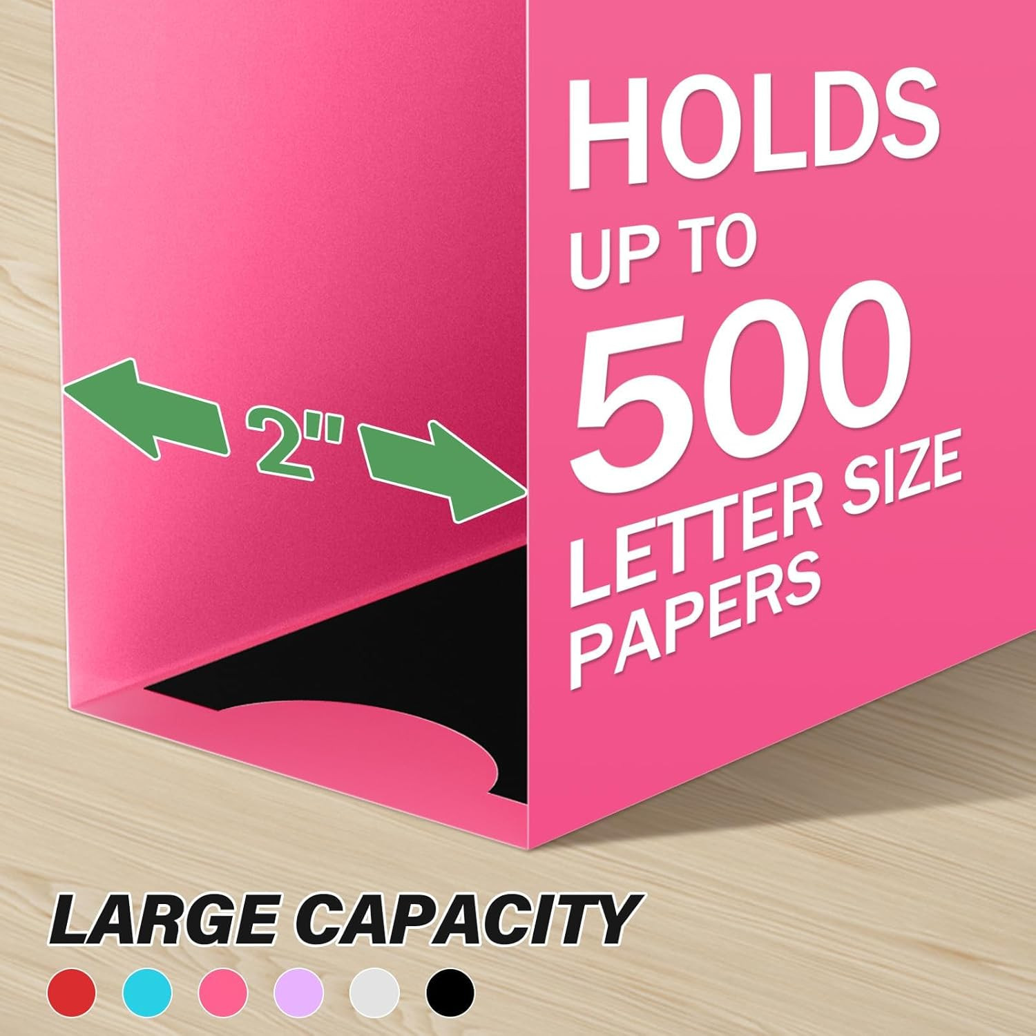 Hanging File Folder Letter Size Extra Capacity,Heavy Duty 2″ Expansion Plastic F
