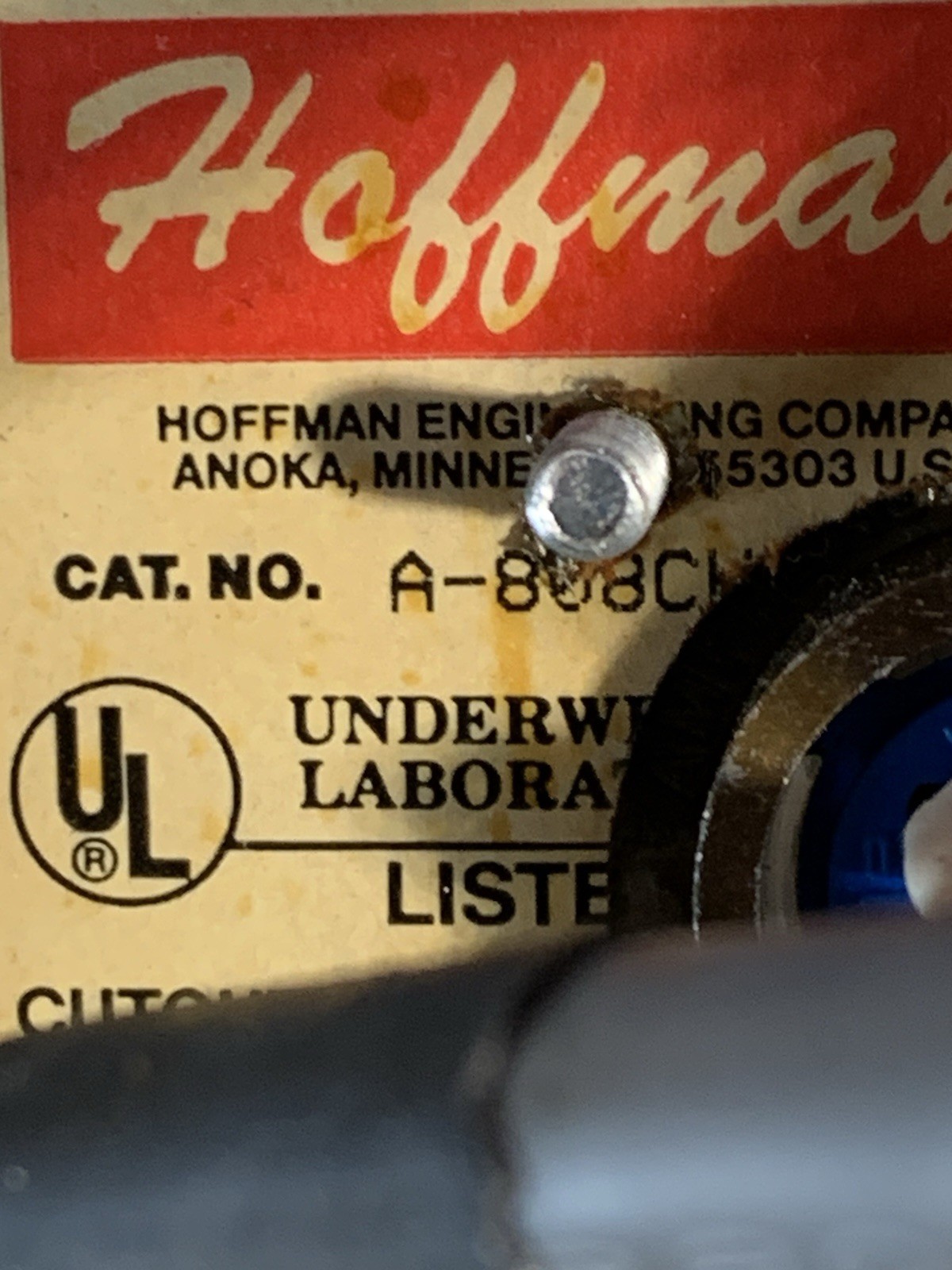 Hoffman Enclosure A-808CH, A-GLK2, 24226-001, Amphenol I4S-2SF, RdF 92-5-0102 *