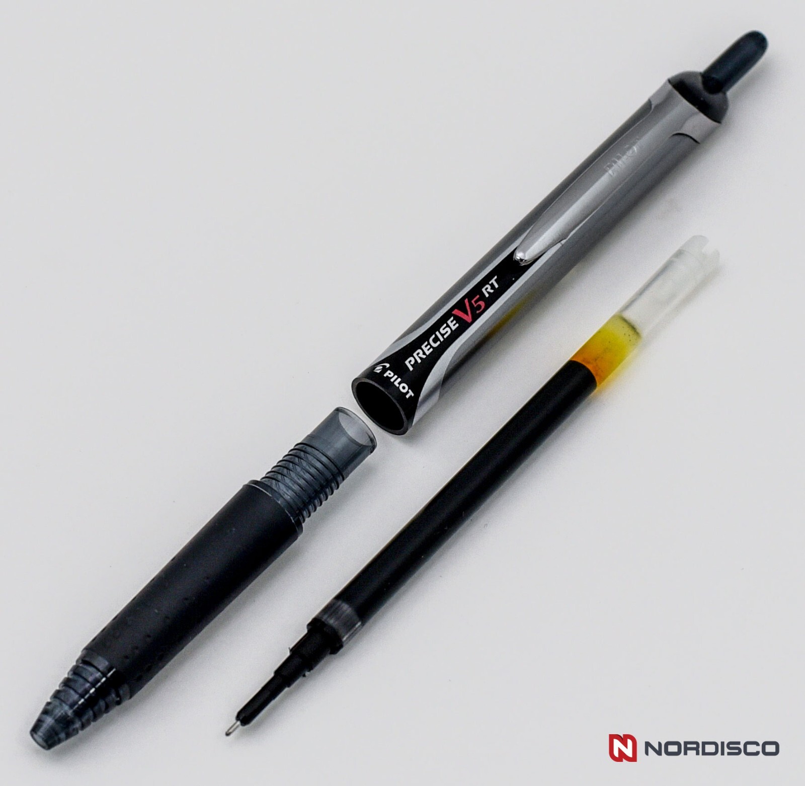 Pilot Precise V5 RT, 3 Pens With 4 Packs of Refills, Black Ink, 0.5mm X-Fine