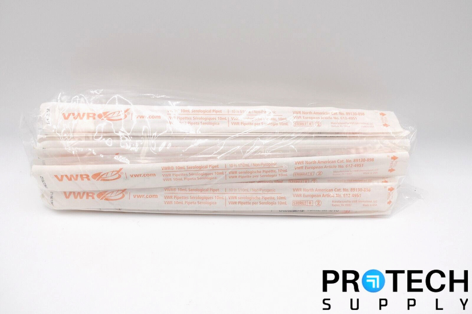 (25/Pk) VWR 89130-898 Serological Pipet 10 ml Polystyrene Total NEW