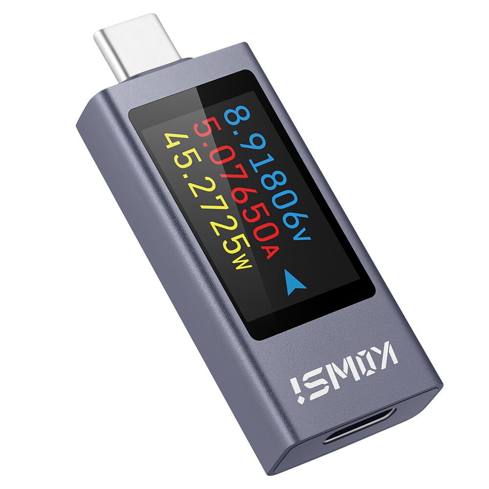 USB Type-C Power Tester Digital Voltage Current Capacity Meter DC4-30V 0-12A