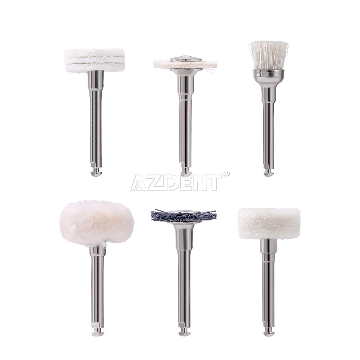 12Pcs Dental Composite Pulido Cepillos Disco Kit RA Silicona Pulidores AZDENT